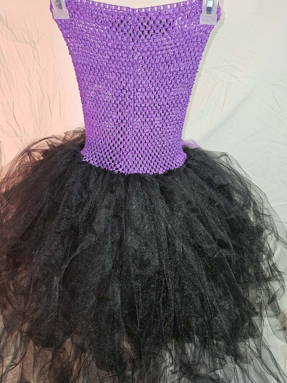 Kids Purple and Black Tulle Costume Dress